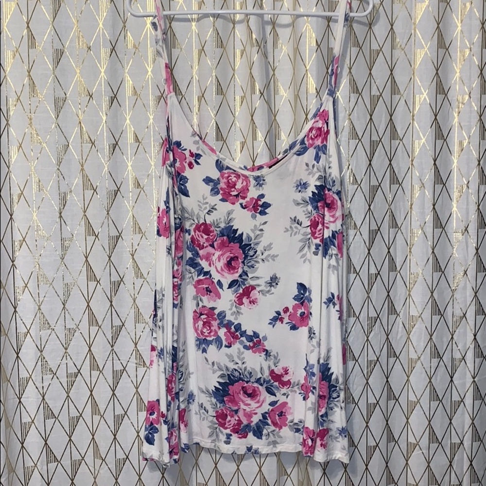 White floral tank